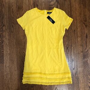 Lulus Yellow Shift Dress -Size: Small